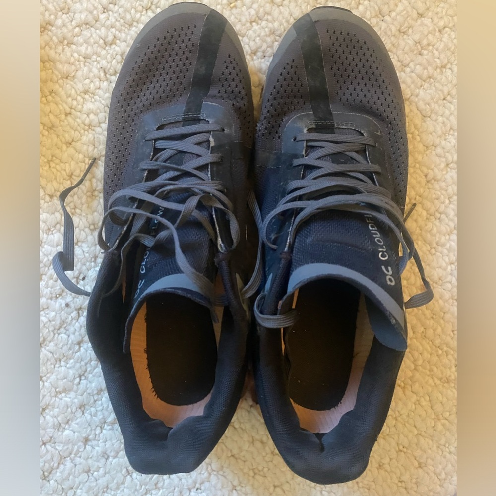 On woman’s running shoes